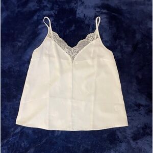 S Main Strip Blue lace chiffon spaghetti strap loose fit flowy cami